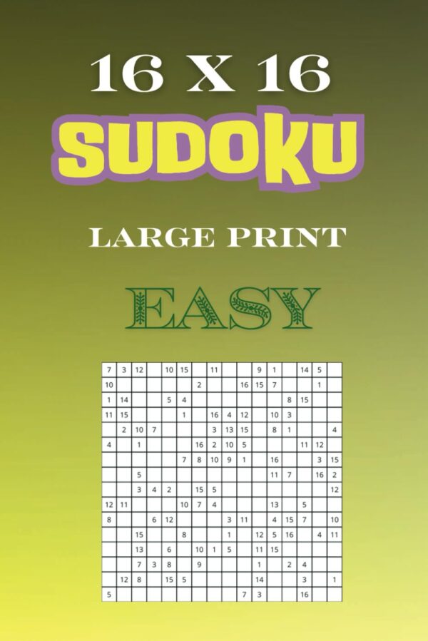 16 x 16 Easy Sudoku Puzzles